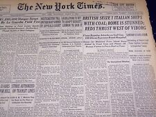1940 MARCH 6 NEW YORK TIMES - BRITISH SEIZE 7 ITALIAN SHIPS - NT 2527 picture