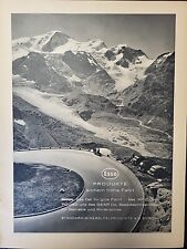 Esso Motor Oil 1947 Print Ad Du Magazine Swiss Switzerland Alps Overlook Cars picture