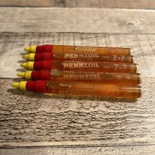 Vintage Lot Of 5 Pennzoil Motor Oil Sample Household Oil Pen Tubes Unused picture