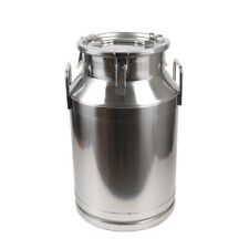 40L/10.56 Gallon 304 Stainless Steel Milk Can - Heavy Duty Milk Jug Milk Bucket  picture