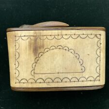 ANTIQUE Vintage Etched Carved Snuff Tobacco Box Container picture