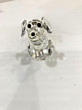 Clear Lead Crystal Glass Dog Diamond Faceted Shape Figurine Figure picture