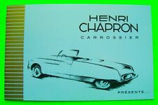RARE c 1960 HENRI CHAPRON CARROSSERIE PROTOTYPE B&W PHOTO CATALOG Brochure XLNT picture