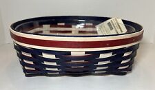 Longaberger 2014 Large Oval Glory Days Tea Basket And Plastic Protector picture