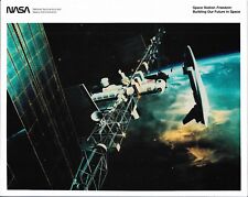 NASA Photo Space Station Freedom Concept Art 8x10 With  Information 1980s picture