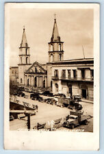 Matamoros Tamaulipas Mexico Postcard Customs and Temple 1949 RPPC Photo picture