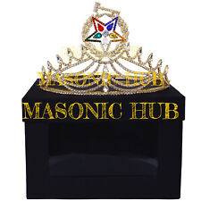FREEMASON O.E.S GRAND MATRON CROWN IN GOLD TONE  WITH HAND POLISHED O.E.S CROWN picture