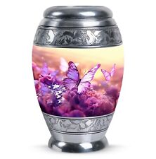 Purple Butterfly On A Purple Meadow Engraved Decorative For Human Ashes Adult picture