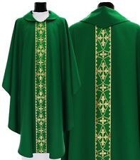 Green Gothic Chasuble with stole 102-Z Vestment Vert Casulla Verde Casula Kasel picture