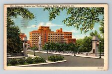 Wilmington, DE-Delaware, Delaware Hospital Bridge c1945, Vintage Postcard picture