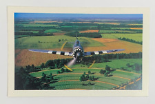 Republic P-47D Thunderbolt over Cambridge American Cemetery England Postcard picture
