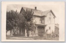 RPPC House with Trees and Bushes c1910 Real Photo Postcard picture