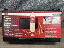 Vintage Ace 7 Piece Propane Torch Set w/ Box & Manual picture