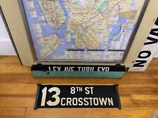 NY NYC BUS ROLL SIGN MANHATTAN 8TH STREET CROSSTOWN ST MARKS PLACE EAST VILLAGE picture