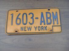 New York State License Plate 1603 ABM picture