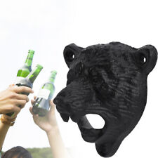 1Pc Cast Iron Bear Shape Wall Mounted Beer Soda Glass Bottle Cap Opener Kitchen picture