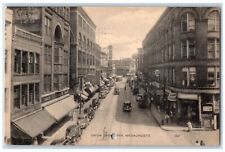 1945 Union Street Buildings Classic Cars Lynn Massachusetts MA Posted Postcard picture