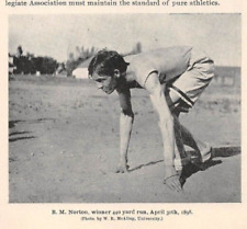 antique 1898 Track Team Sprinters Pomona College USC Occidental CA 100 Yard Dash picture