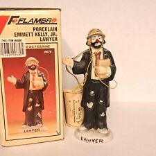 Vintage Emmett Kelly Collection Porcelain Clown Lawer Figurine Flambro #9679 picture