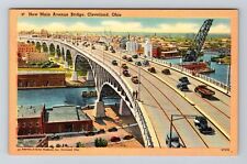 Cleveland OH-Ohio, New Main Avenue Bridge, Vintage Postcard picture