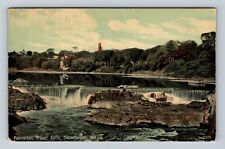 Skowhegan ME- Maine, Kennebec River Falls, Antique, Vintage Souvenir Postcard picture