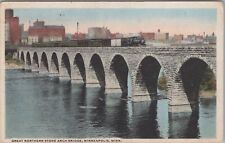 Great Northern Stone Arch Bridge Minneapolis Minnesota 1915 Postcard picture