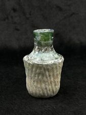 Ancient Roman Glass Authentic Iridescent Patina Restored Beautiful Bottle picture