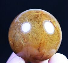 43mm Natural Clear Golden Hair Rutilated Quartz Crystal Sphere Ball Specimen picture