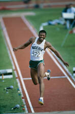 Nigerian Triple Jumper Ajayi Agbebaku Competing 1 Athletics 1983 W/C Photo picture