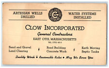 1947 Clow Incorporated East Otis Massachusetts MA Vintage Postal Card picture