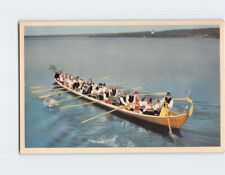 Postcard Rowing Boat Full Of People Dalarna Sweden picture