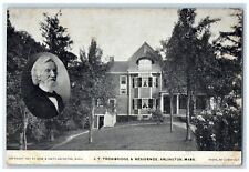c1920's JT Trowbridge & Residence Arlington Massachusetts MA Unposted Postcard picture
