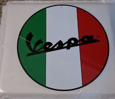 VESPA round circle  metal sign vintage advertising 50023 red green and white  picture