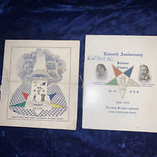 1909 & 1919 Order Of Eastern Star Bellevue Pa. Chapter 85 Anniversary Programs picture