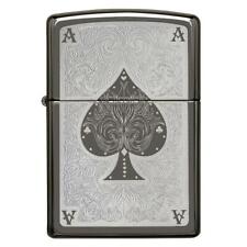 Zippo 28323 Windproof Lighter Ace Filagree, Black Ice Finish picture