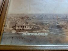 1908 Framed Panoramic Photo Of Clinton, Oklahoma. picture