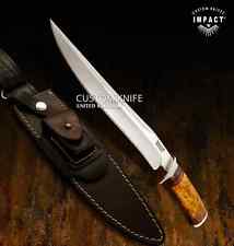 IMPACT CUTLERY CUSTOM BOWIE HUNTING CAMP KNIFE CAMEL BONE HANDLE- 1703 picture