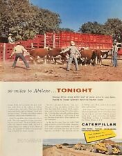 Rare 1950's Vintage Original Caterpillar Bulldozer Machinery  Ad Advertisment picture