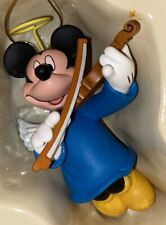 GROLIER DISNEY ANGEL CHRISTMAS ORNAMENT - MICKEY PLAYING VIOLIN picture