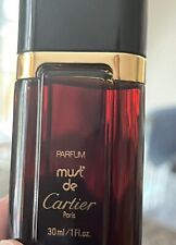 Vintage Must De Cartier Original Parfum 30ml FULL 1 Oz With Stunning Perfume Box picture