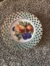 LM Royal Halsey Saucer Very Fine China Fruit Trim In Gold Mint / White Color picture