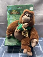 Vintage New 1998 Mattel Disney Kala Heartbeat Monkey Ape Tarzan W/Baby Plush HTF picture