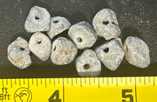 (10) Pre-1600 Cherokee Indian Drilled Stone Trade Beads Ancient Bead Nice Patina picture