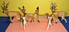 VTG Assorted Plastic Deer Figurines - Lot of 6 - AS IS picture