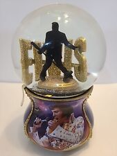 Elvis Presley Singing Burning Love Musical Glitter Bradford Exchange Globe picture