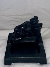 Vintage Wilton Products Ashtray Cast Iron Very RARE Design Hobo Clown 1930s picture