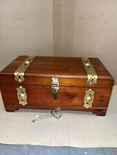 Vintage Cedar Wood  Jewelry And Storage Box picture