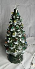 Vintage 1970’s Ceramic Christmas Tree 18” with Base~works~ Not Original Star picture