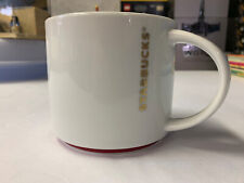 2012 Starbucks Gold Lettering Bottom Red Ring Coffee Mug 16oz  picture