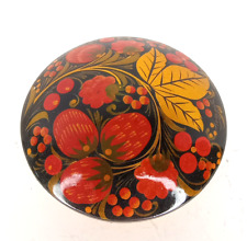 Vintage Russian Lacquer Box ~ Signed Handpainted Trinket Box w. Original Tags picture